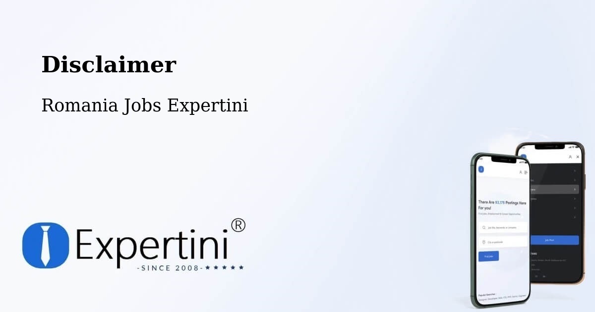 Disclaimer – Sânandrei - Romania Jobs Expertini