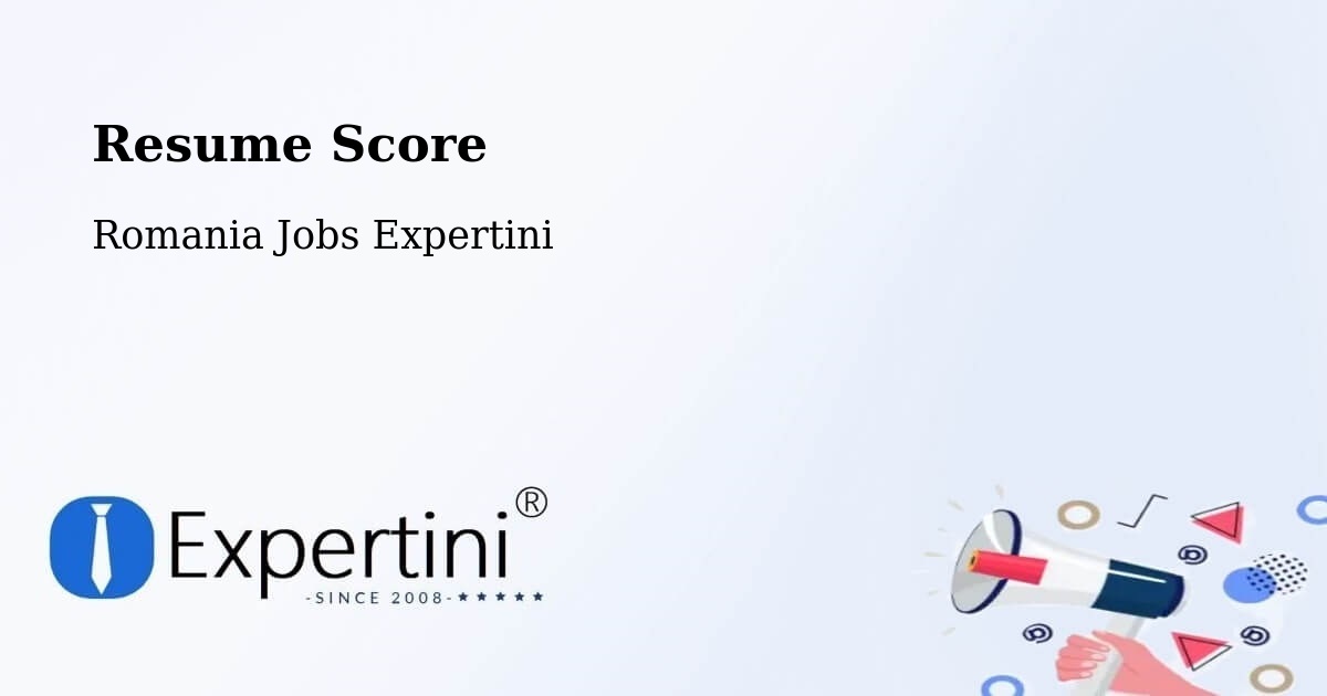 Resume Score & Job Description Match Tool – Sânandrei - Romania Jobs Expertini